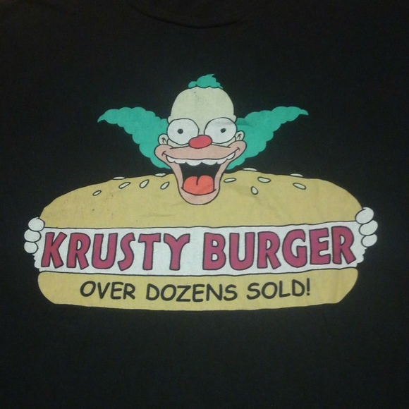 🍔🤡 Krusty Burger Clown 📺 The Simpsons ☁️ Shirt XXL 2XL 🔥 Rare ✨️ - Picture 8 of 8